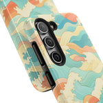 Ocean Wave Tough Phone Case — Pastel Retro Surf Pattern  Shamo's
