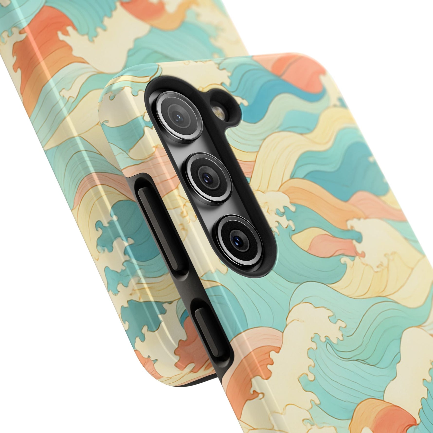 Ocean Wave Tough Phone Case — Pastel Retro Surf Pattern  Shamo's