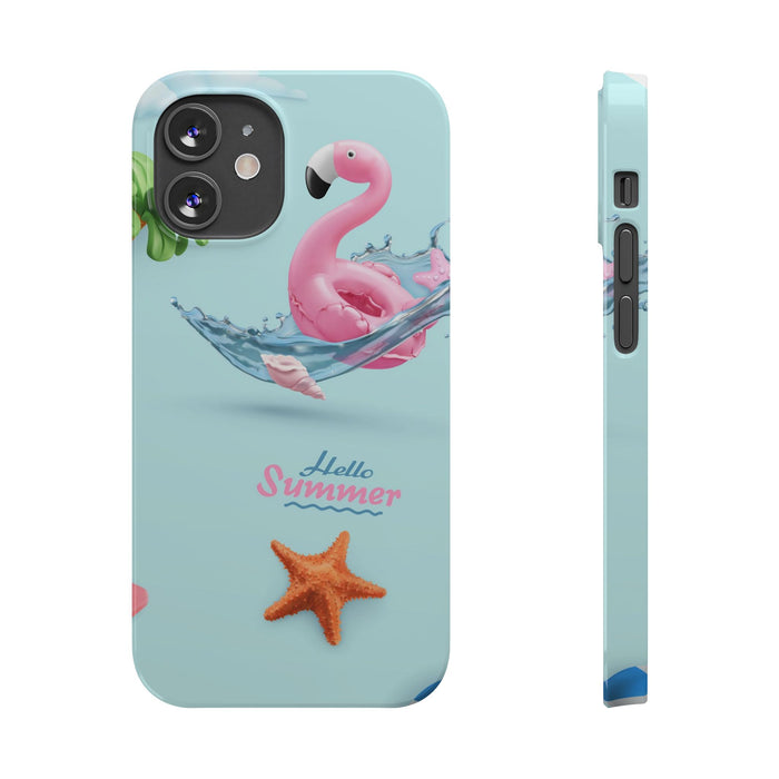 Slim Phone Cases with Hello Summer design