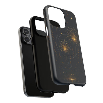 Gold Fireworks Celebration iPhone Case with MagSafe - Shamo's