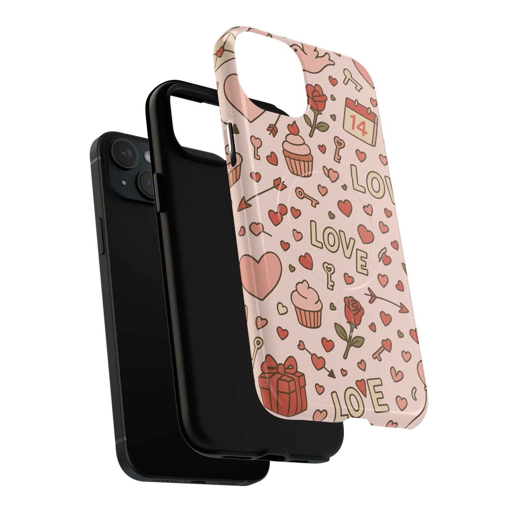 Sweet Love Pattern iPhone Case (MagSafe compatible)  Shamo's