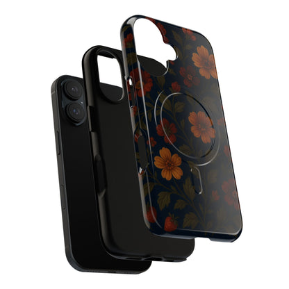 Floral Night Velvet iPhone Case - Works with MagSafe