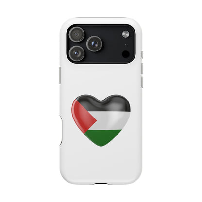 MagSafe Tough Cases with Palestinian flag in heart shape