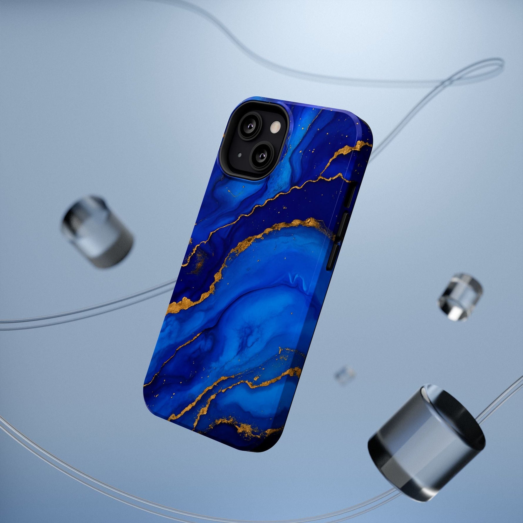 Blue Gold Marble Phone Case  Shamo's