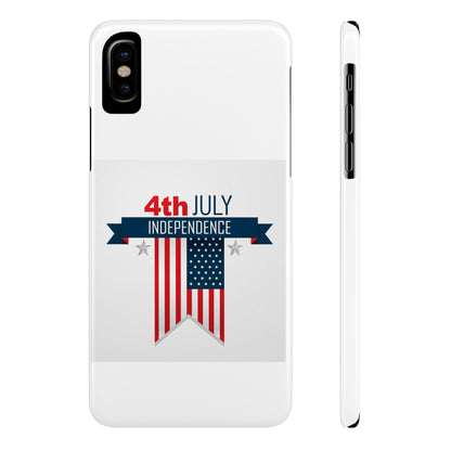Slim Phone Cases with 4th of July writing for iPhone 17 and more