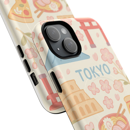 Tokyo Travel iPhone Case - Cute Japan Design | MagSafe