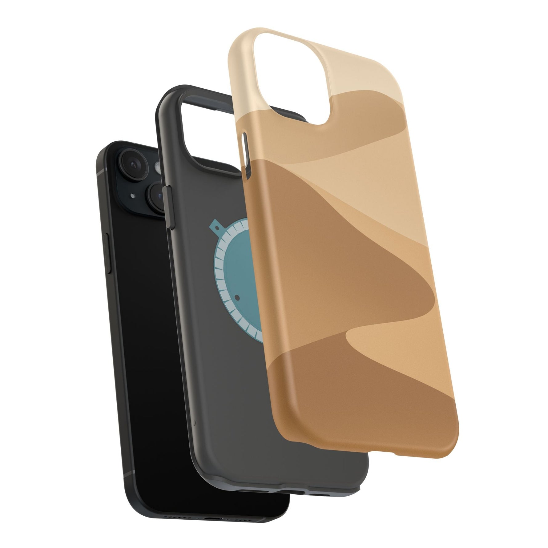 Neutral Desert Wave Design iPhone Case | MagSafe  Shamo's