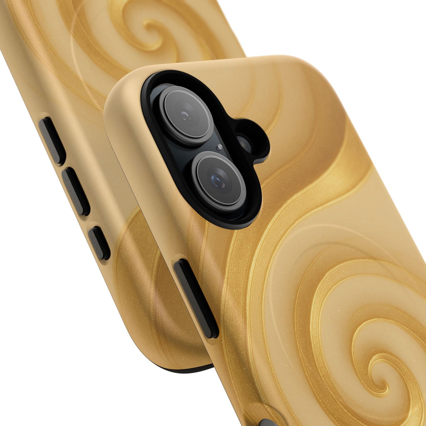 Luxury Series Swirl Gold iPhone Case compatible with MagSafe