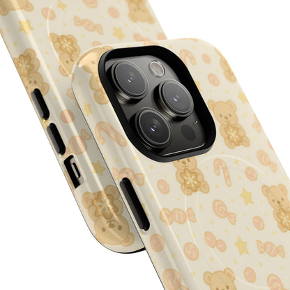 Cute Beige Teddy Bear iPhone Case with MagSafe