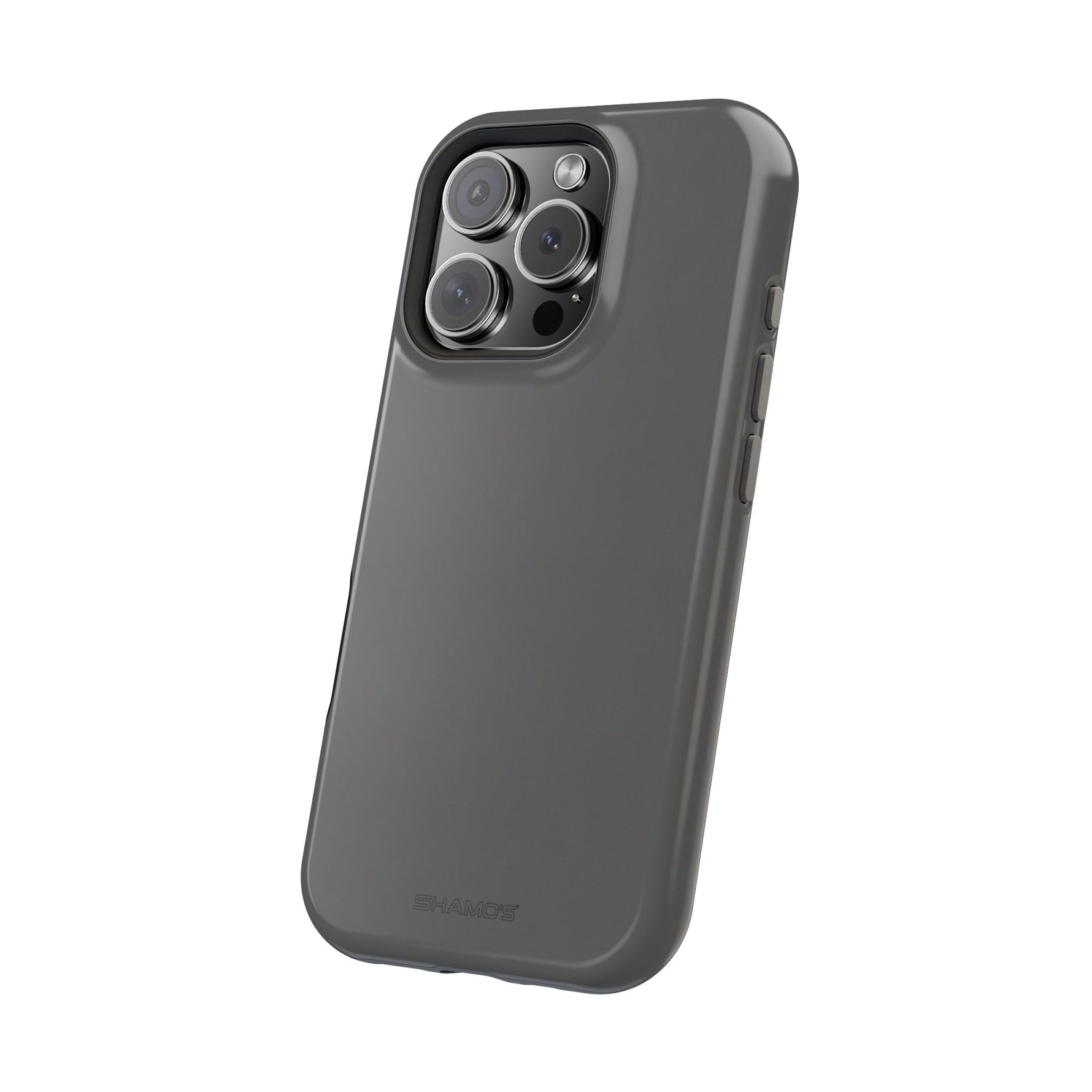 Charcoal Ink Black Solid Color Impact-Resistant iPhone Case | Slim Shockproof Magsafe-Compatible