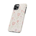 Pink Watercolor Heart Floral Pattern | Tough Impact Phone Case  Shamo's