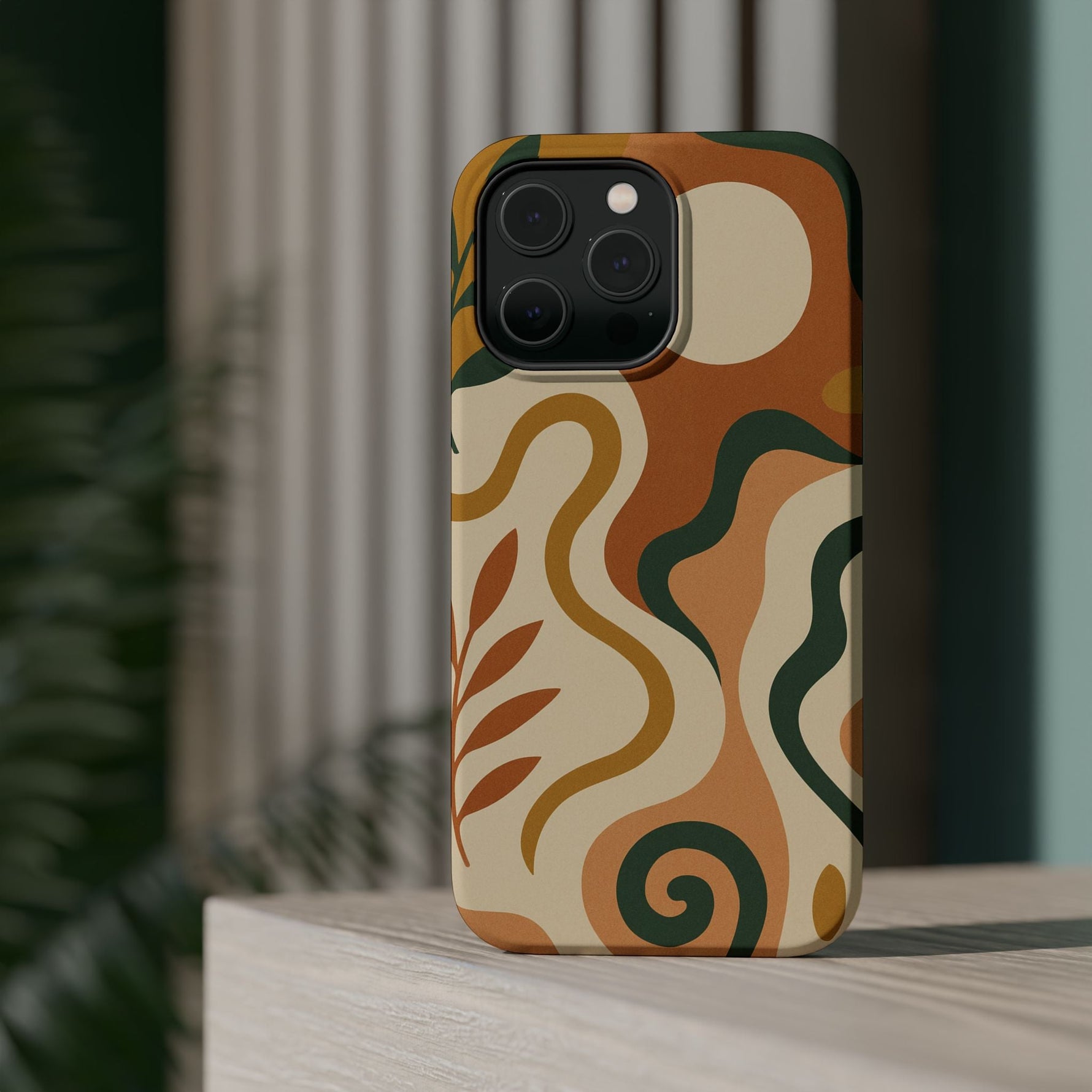 Abstract Earth-Tone Impact iPhone Case — MagSafe  Shamo's