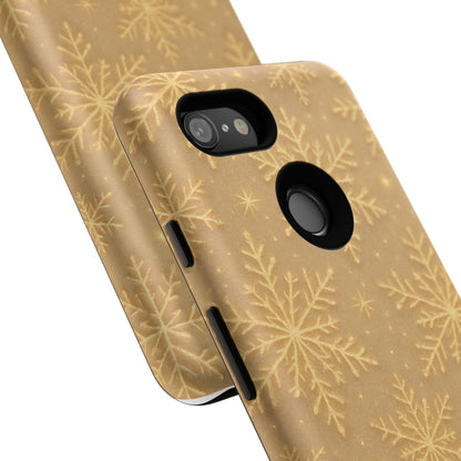 Golden Snowflake Holiday iPhone Case