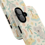 Australia Hand-Drawn Koala Beach iPhone Case — Cute Tropical Palm & Surf Print | with MagSafe  Shamo's