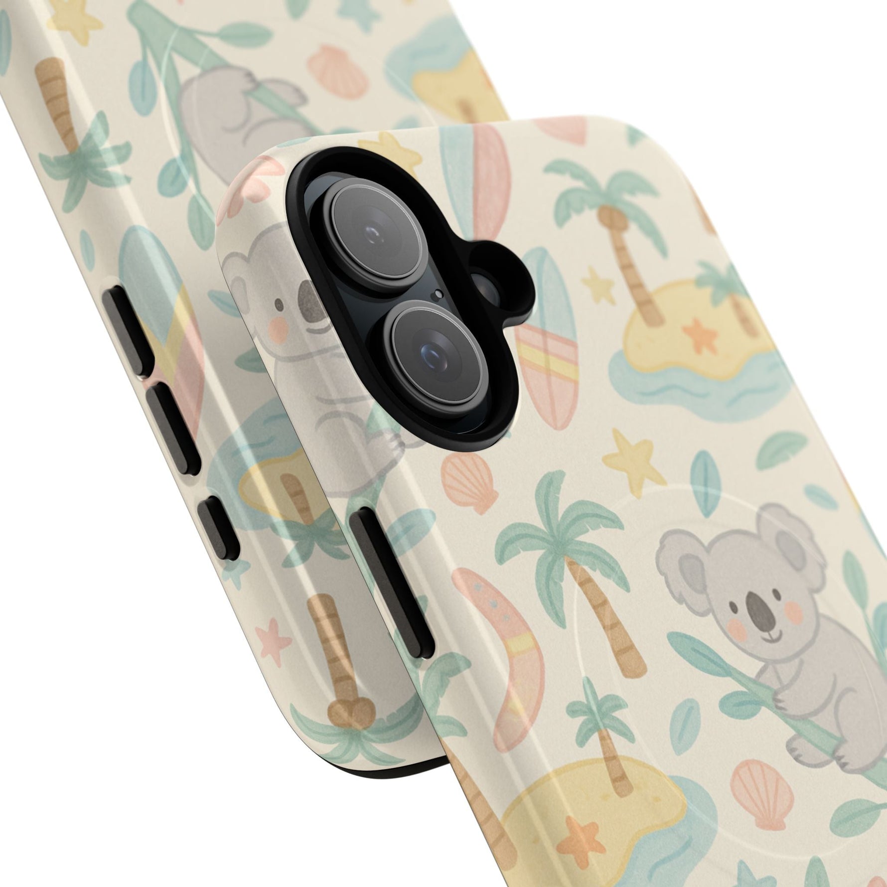 Australia Hand-Drawn Koala Beach iPhone Case — Cute Tropical Palm & Surf Print | with MagSafe  Shamo's