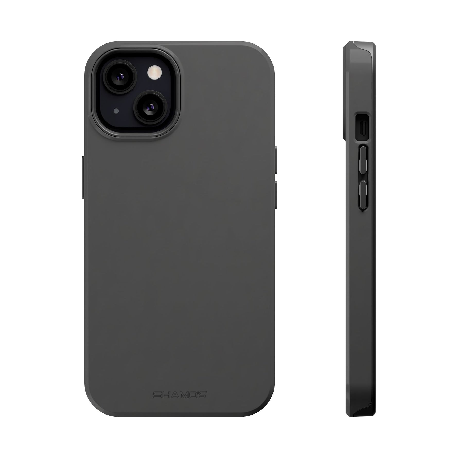 Charcoal Ink Black Solid Color Impact-Resistant iPhone Case | Slim Shockproof Magsafe-Compatible