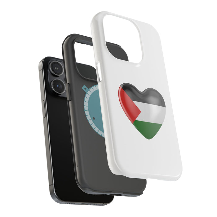MagSafe Tough Cases with Palestinian flag in heart shape