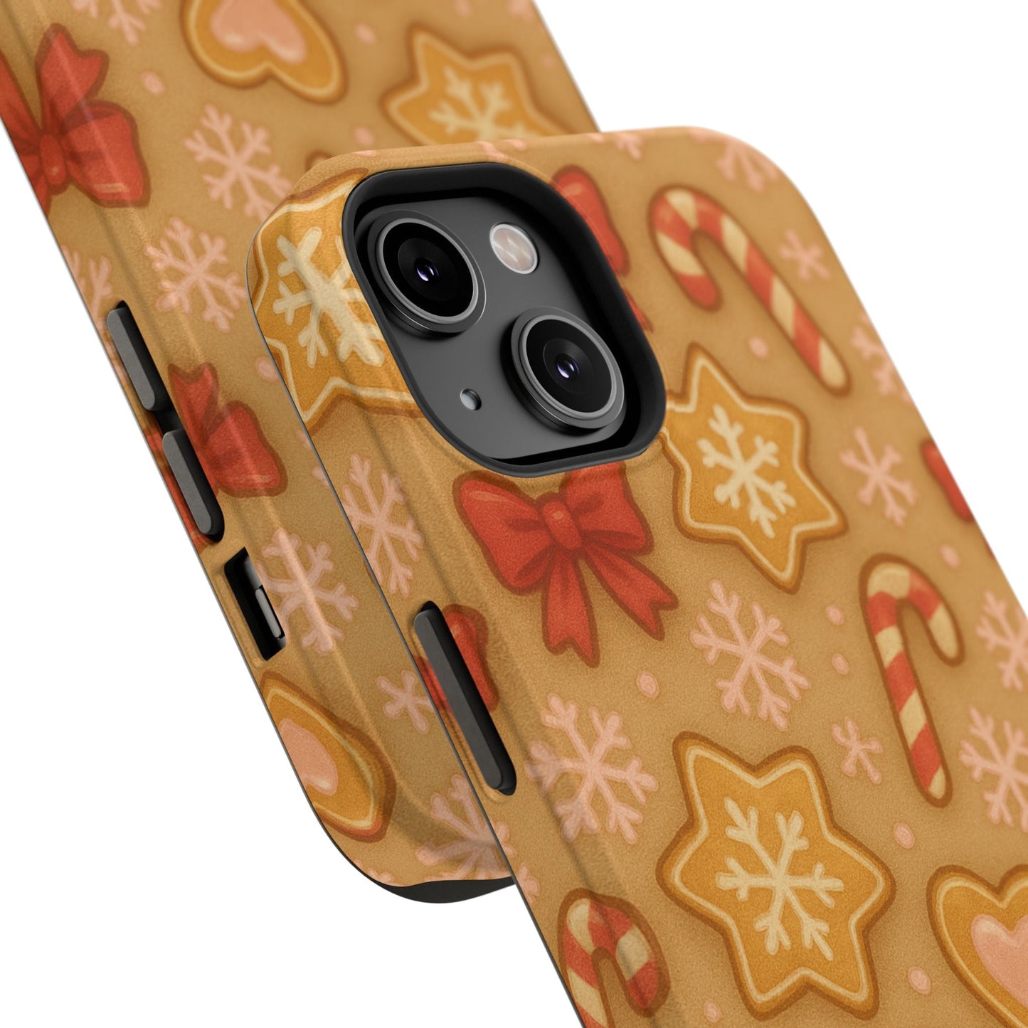 Candy Cane & Gingerbread Holiday iPhone Case — Impact-Resistant