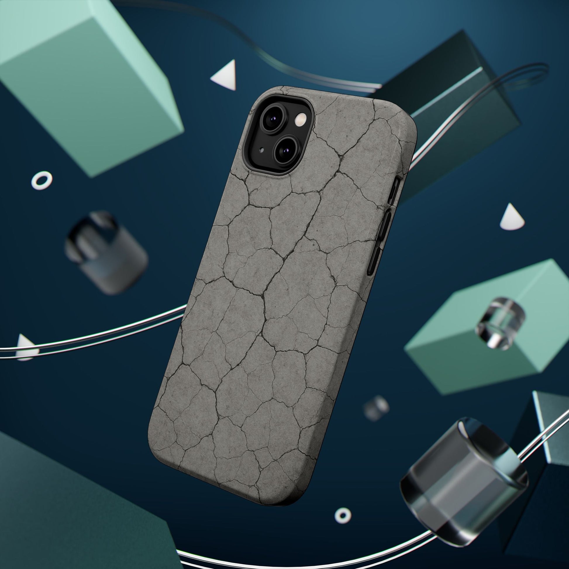 Cracked Concrete Texture iPhone Case with MagSafe compatibility  Shamo's