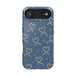 Lasso Hearts – Blue Western Heart MagSafe Phone Case, glossy iPhone 17 Air, rear view