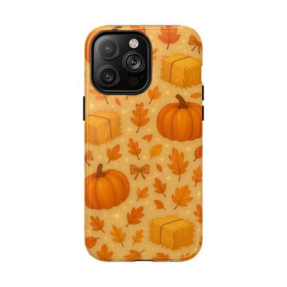 Autumn Harvest iPhone Case — Pumpkin & Haystack Fall with MagSafe - Shamo's