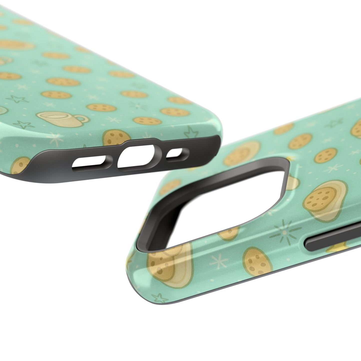 Cookie & Coffee Pattern Tough iPhone Case — Impact-Resistant