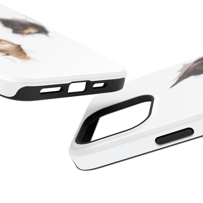 Impact-Resistant Cases with a cat and a dog