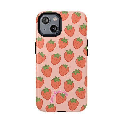 Strawberry Pattern Magnetic Phone Case | Berry Sweet Love