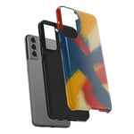 Abstract Brushstroke Tough Phone Case — Colorful Red, Blue & Yellow Protective Cover  Shamo's