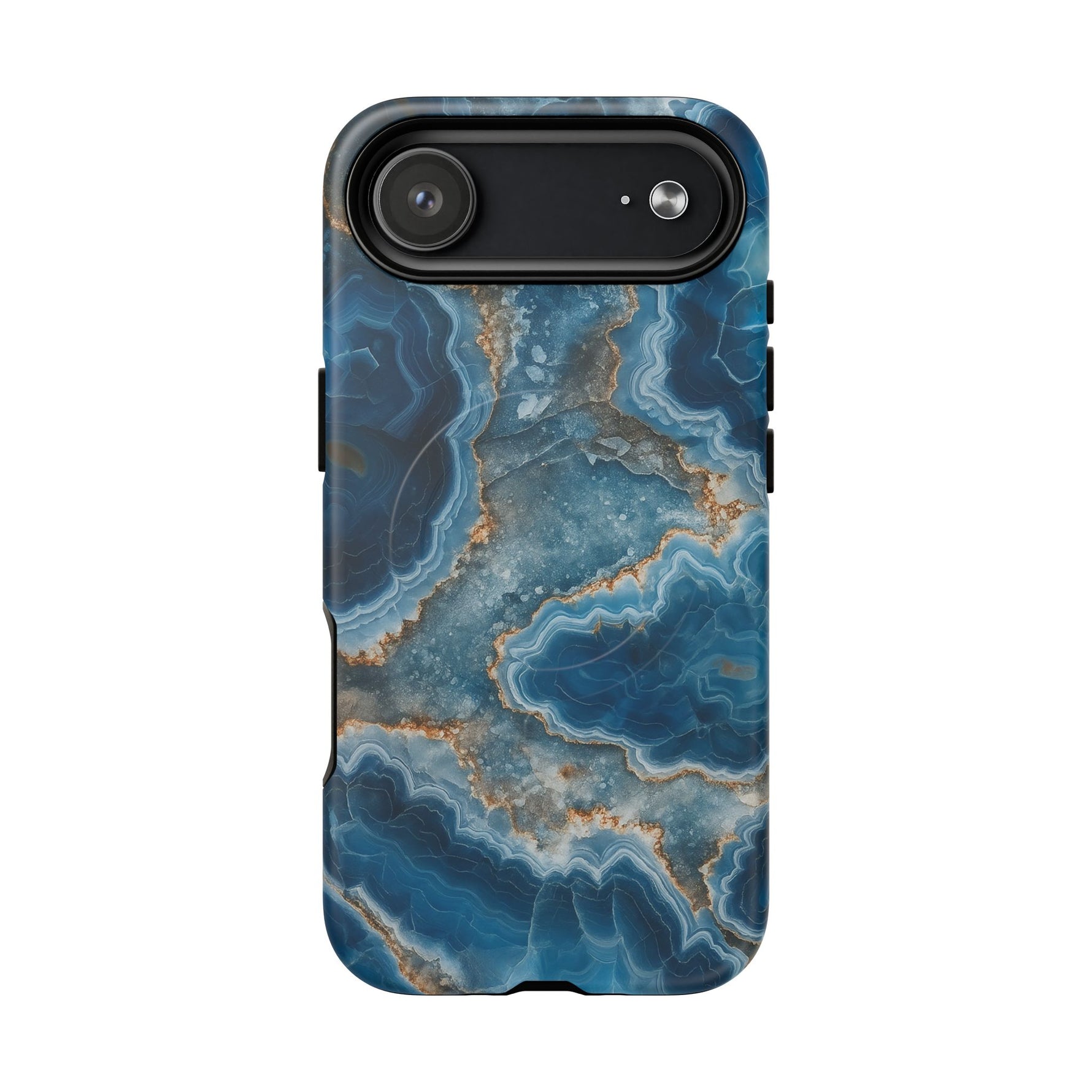 Blue Agate Marble iPhone Case —with MagSafe - Shamo's