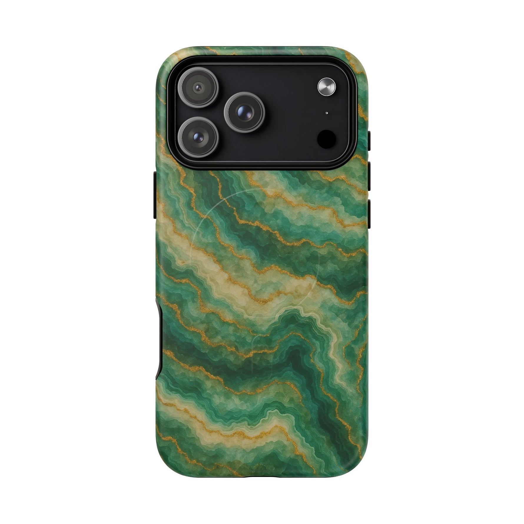 Green Marble iPhone Case with MagSafe - Shamo's