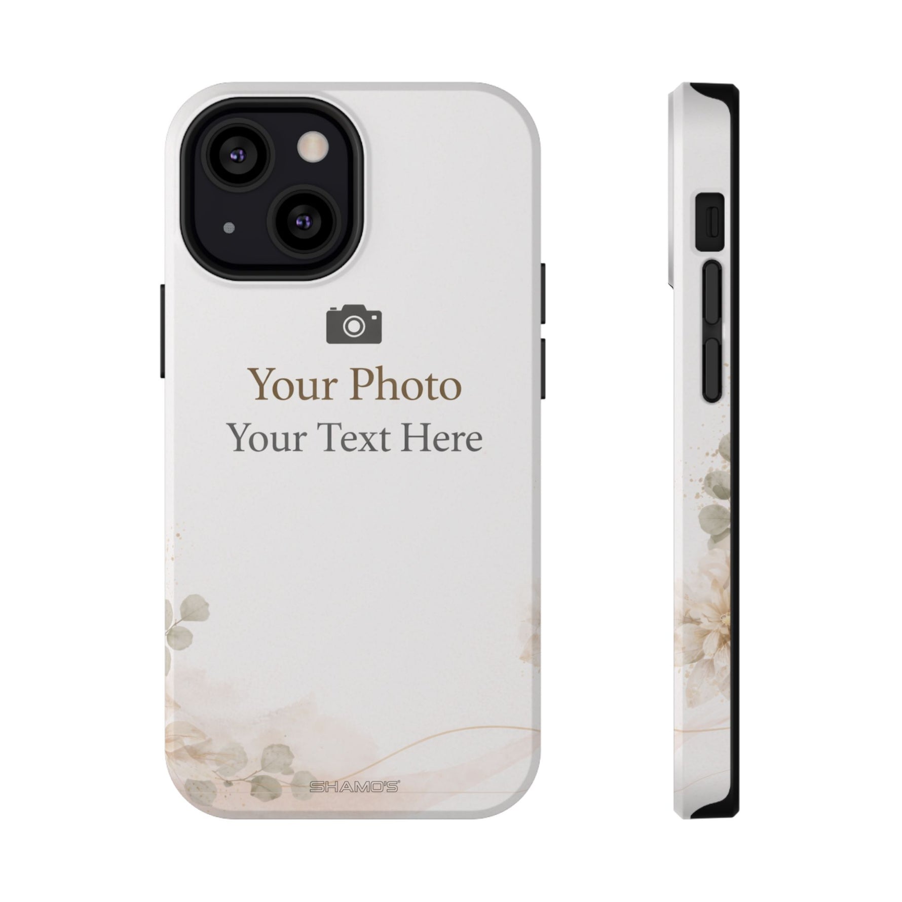 Personalizable Impact-Resistant Phone Case — Add Photo & Text - iPhone 13 Mini / Matte / Without gift packaging - Shamo's