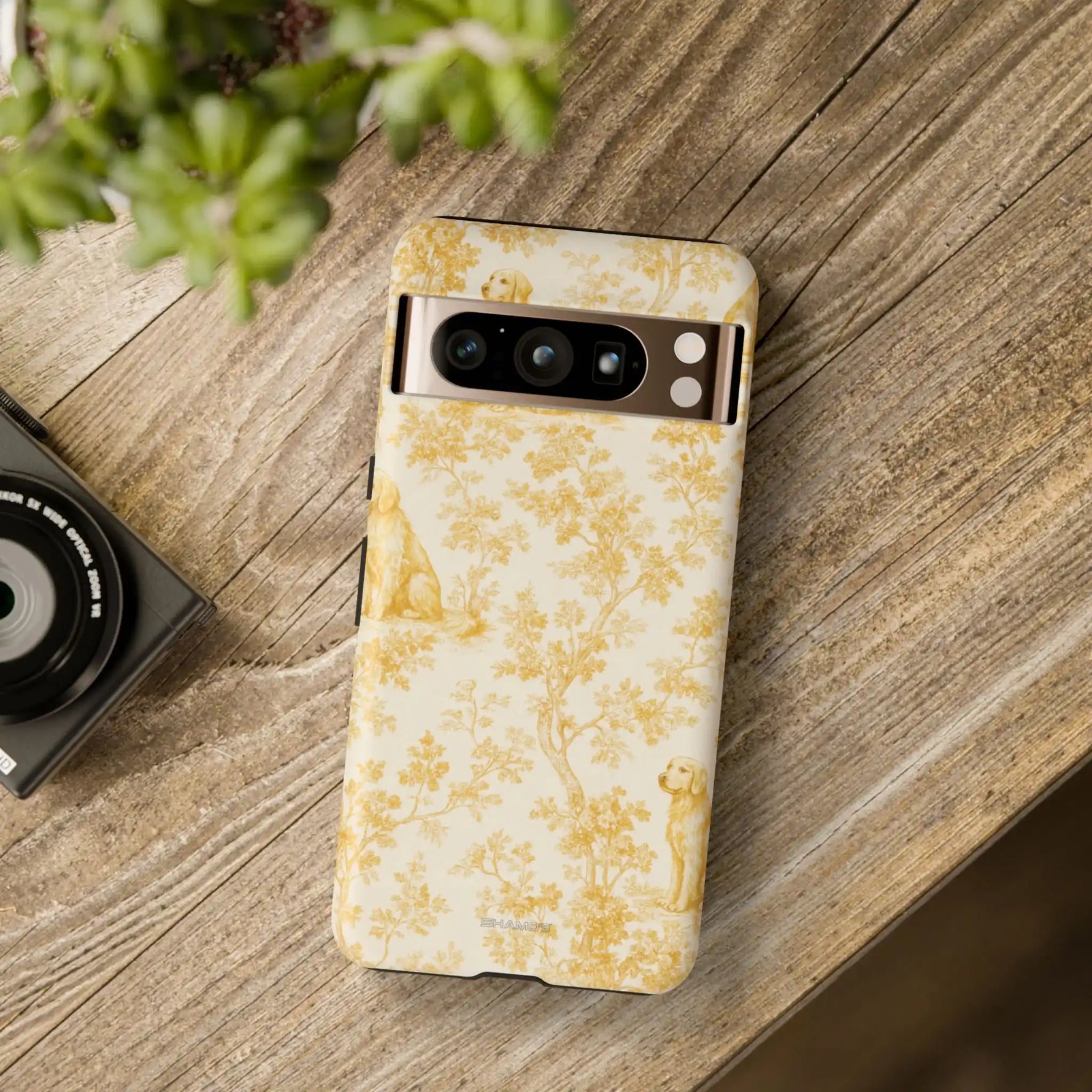 Golden Retriever Pattern Phone Case — Impact Resistant Tough Cases