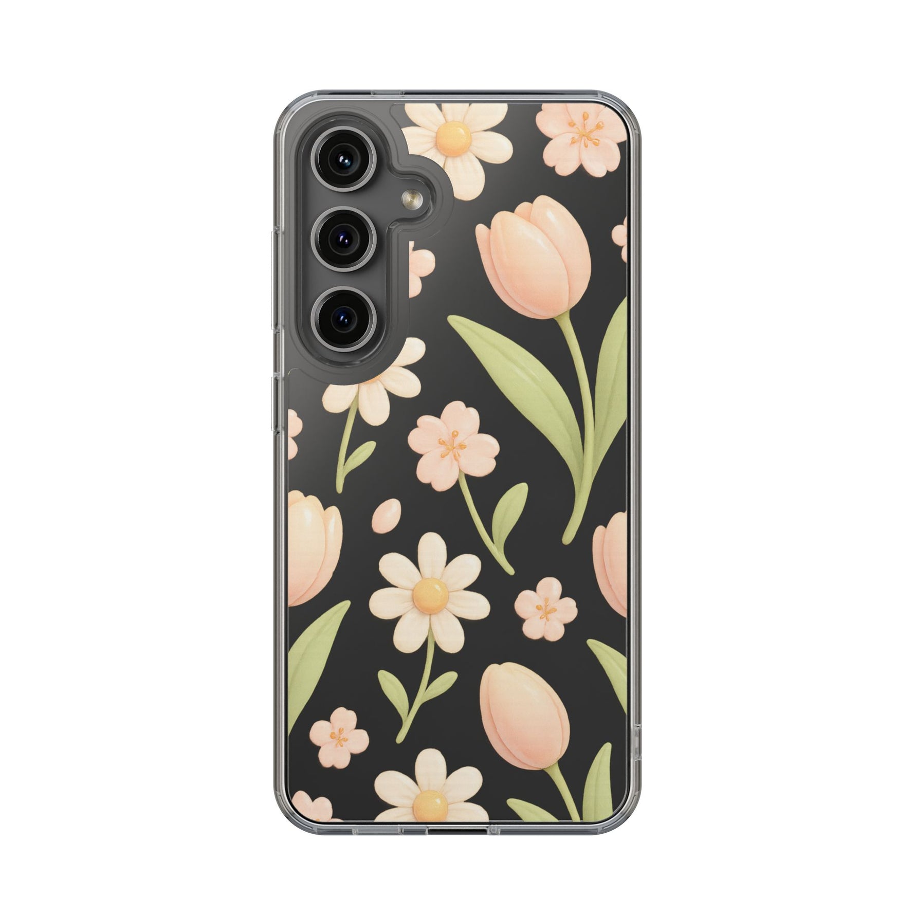 Floral Impact-Resistant Clear iPhone Case - Shamo's