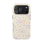 Infinity Pattern Tough Phone Case — Pastel Hearts & Stars  Shamo's iPhone 17 Pro