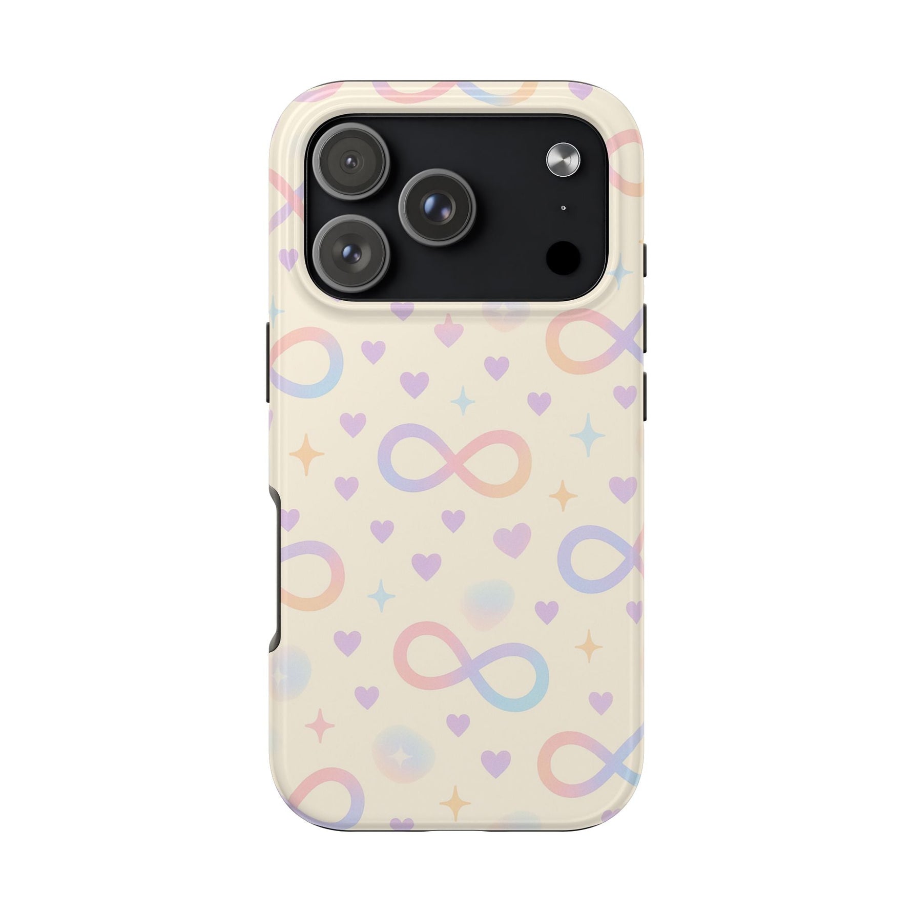 Infinity Pattern Tough Phone Case — Pastel Hearts & Stars  Shamo's iPhone 17 Pro