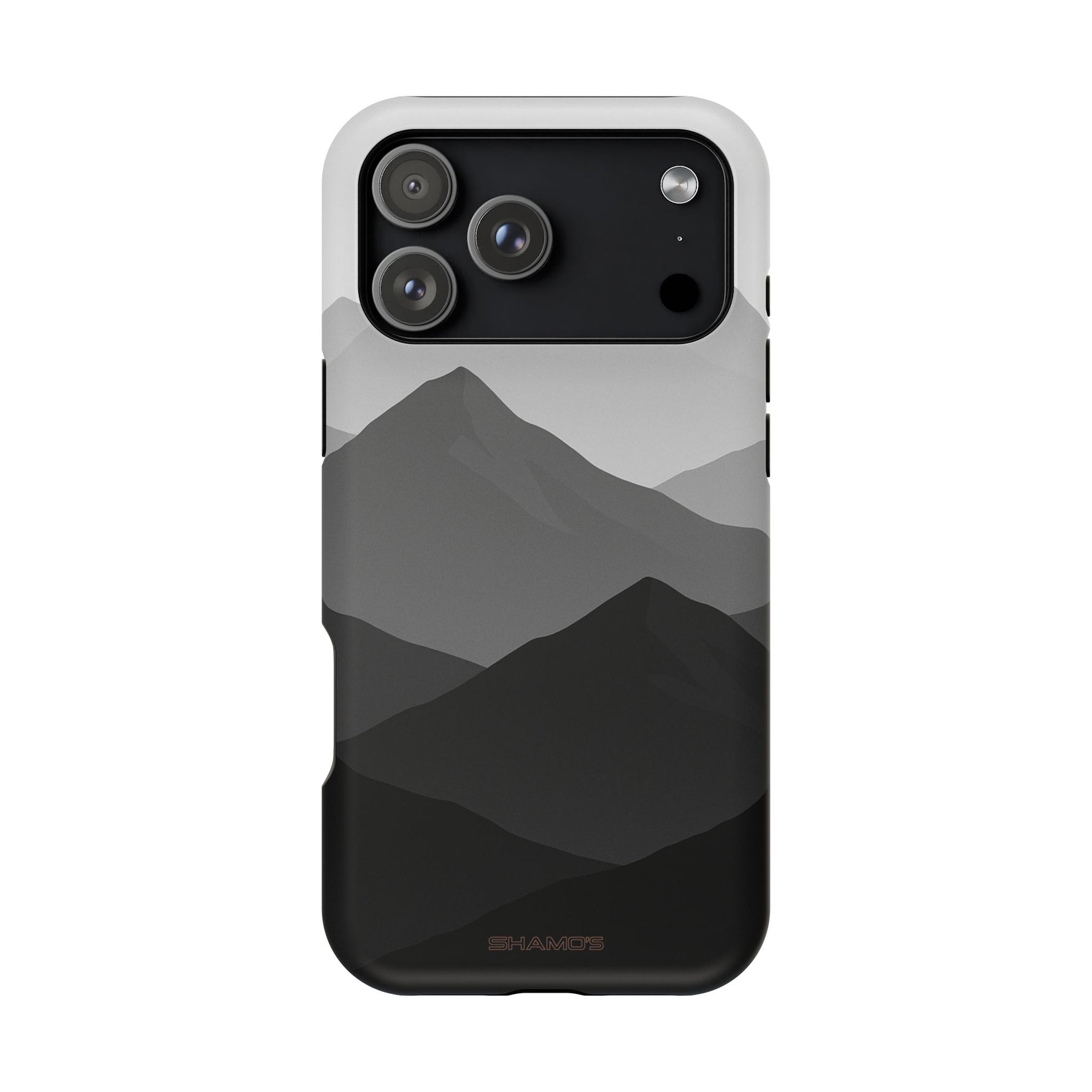 Monochrome Mountain Design iPhone Case | MagSafe