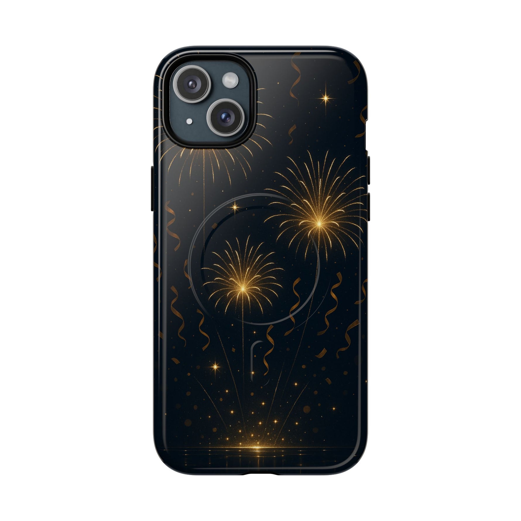 Gold Fireworks Celebration iPhone Case with MagSafe - Shamo's