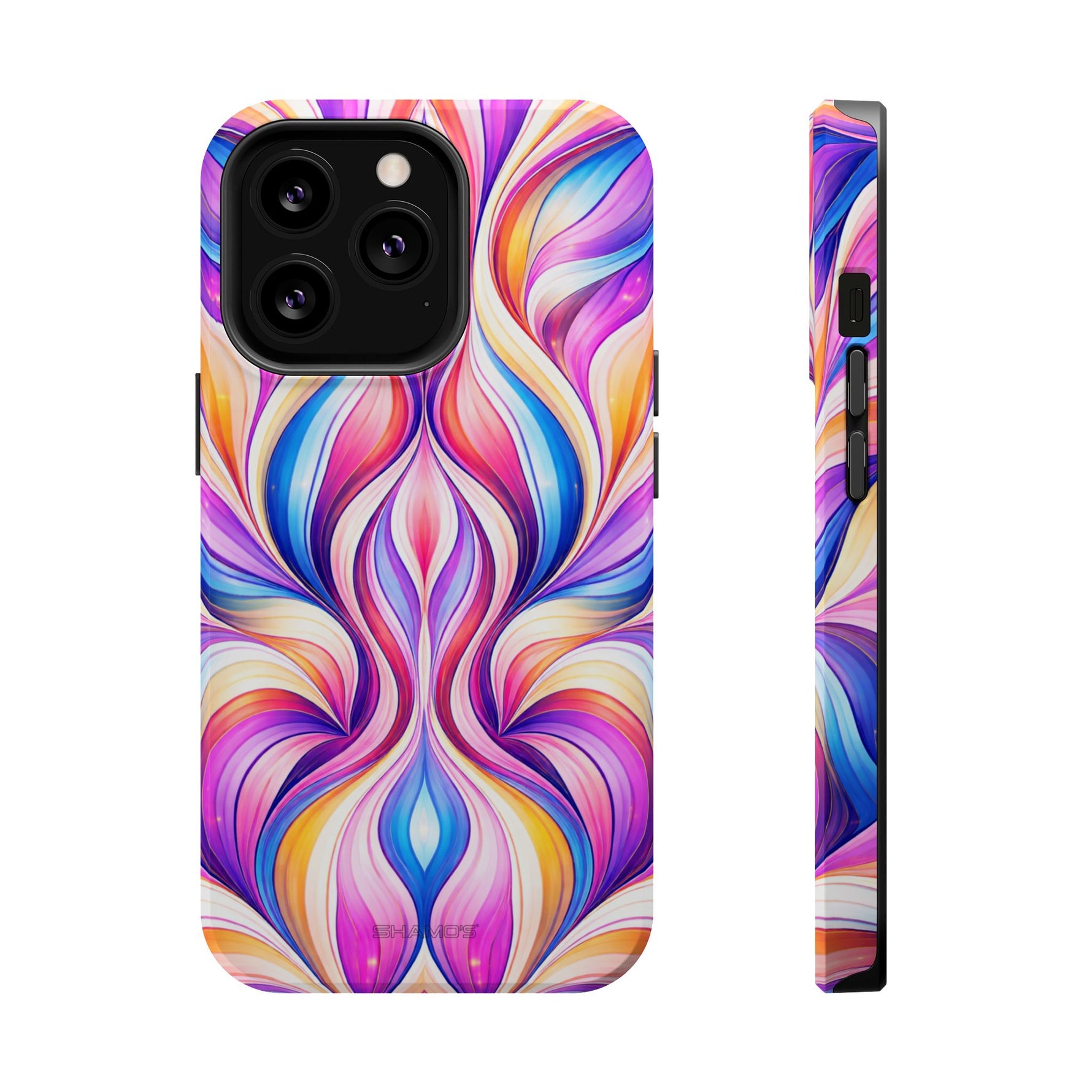 Colorful Abstract Swirl Magnetic Impact iPhone Case | MagSafe