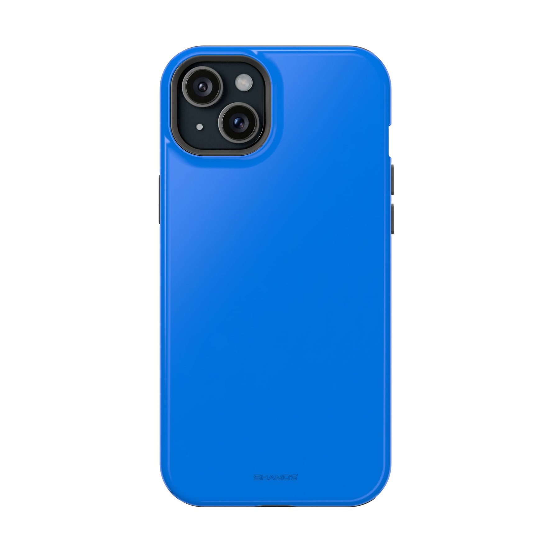 Cobalt Pop Blue Solid Color Impact-Resistant iPhone Case | Slim Shockproof MagSafe-Compatible