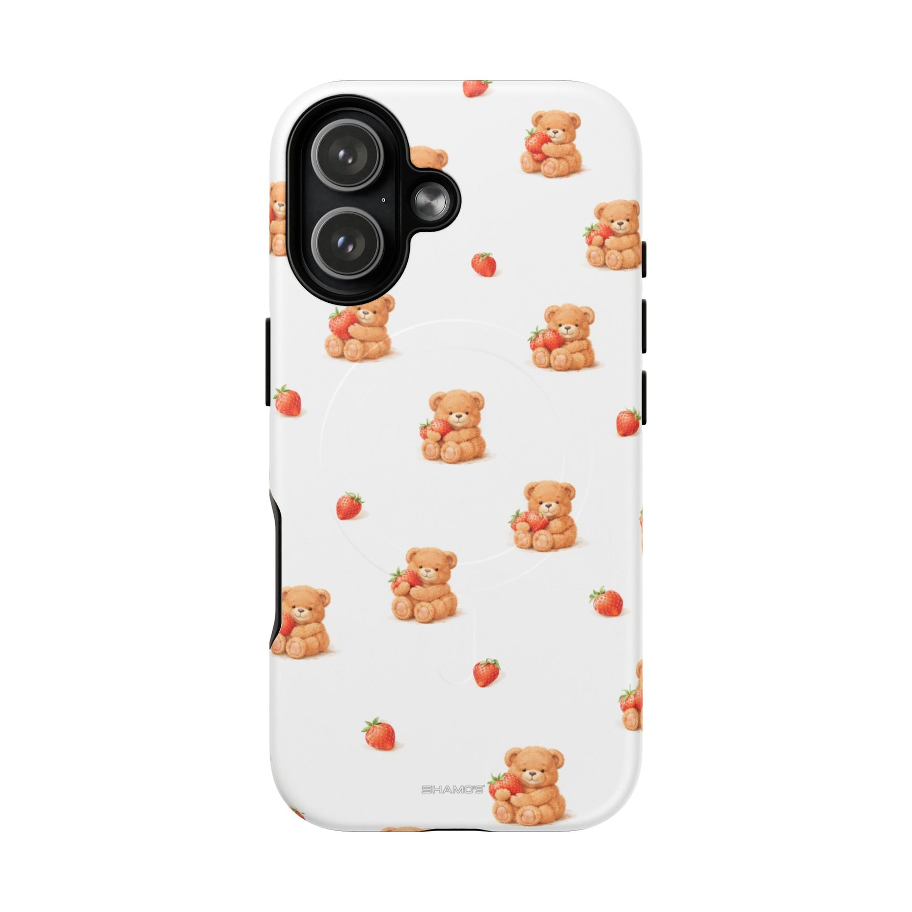Strawberry Teddy iPhone Case with MagSafe