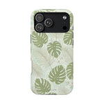 Tropical Monstera Phone Case, Impact-Resistant Magnetic iPhone Cover with MagSafe Compatibility