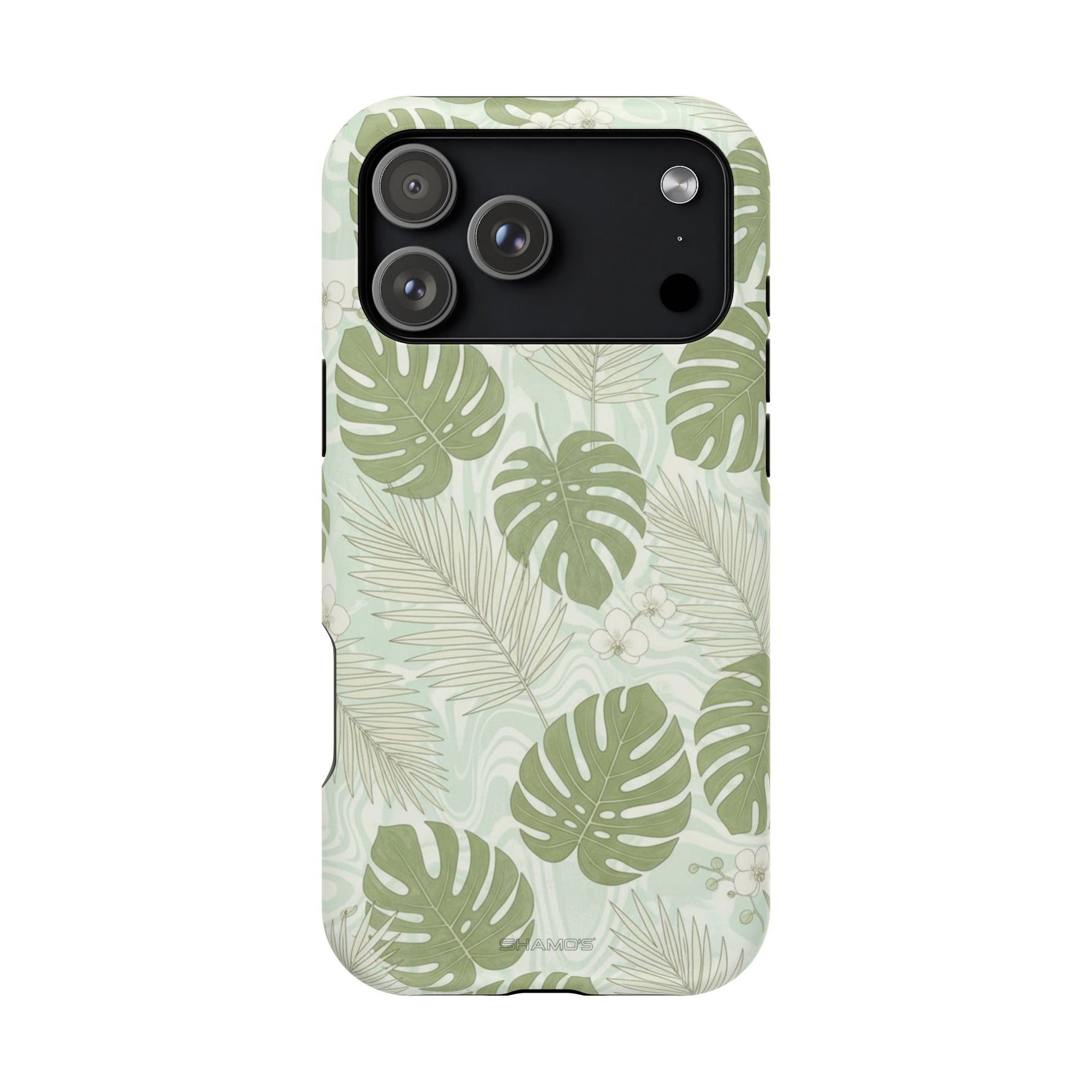 Tropical Monstera Phone Case, Impact-Resistant Magnetic iPhone Cover with MagSafe Compatibility
