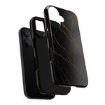 Black Marble Tough iPhone Case  Shamo's
