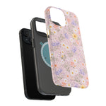Pastel Floral MagSafe Compatible Magnetic Impact Phone Case