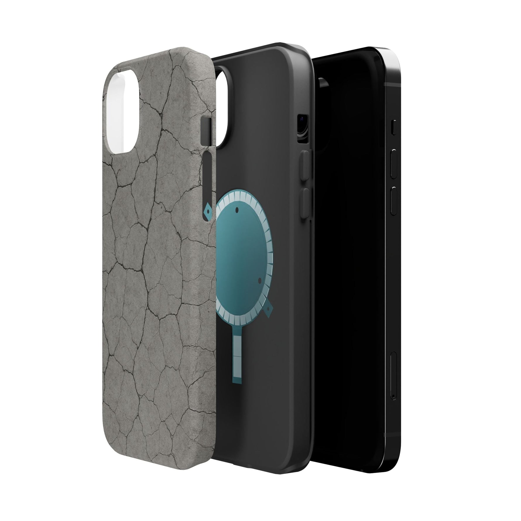 Cracked Concrete Texture iPhone Case with MagSafe compatibility  Shamo's