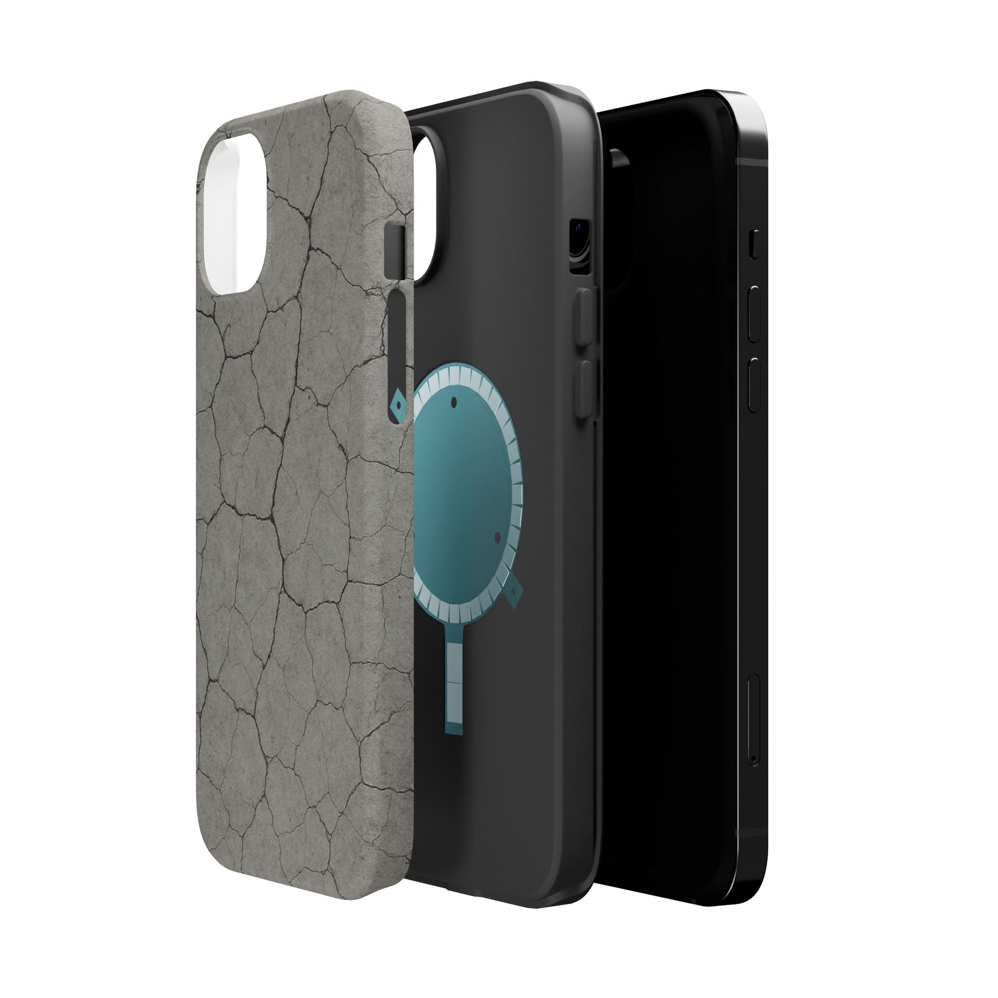 Cracked Concrete Texture iPhone Case with MagSafe compatibility  Shamo's