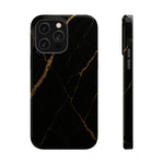 Black & Gold Marble iPhone Case with MagSafe - iPhone 14 Pro Max / Glossy - Shamo's