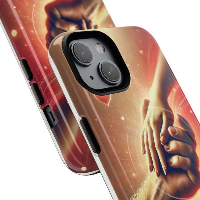 Magnetic Phone Case - Hands in Love Design - Compatible with MagSafe