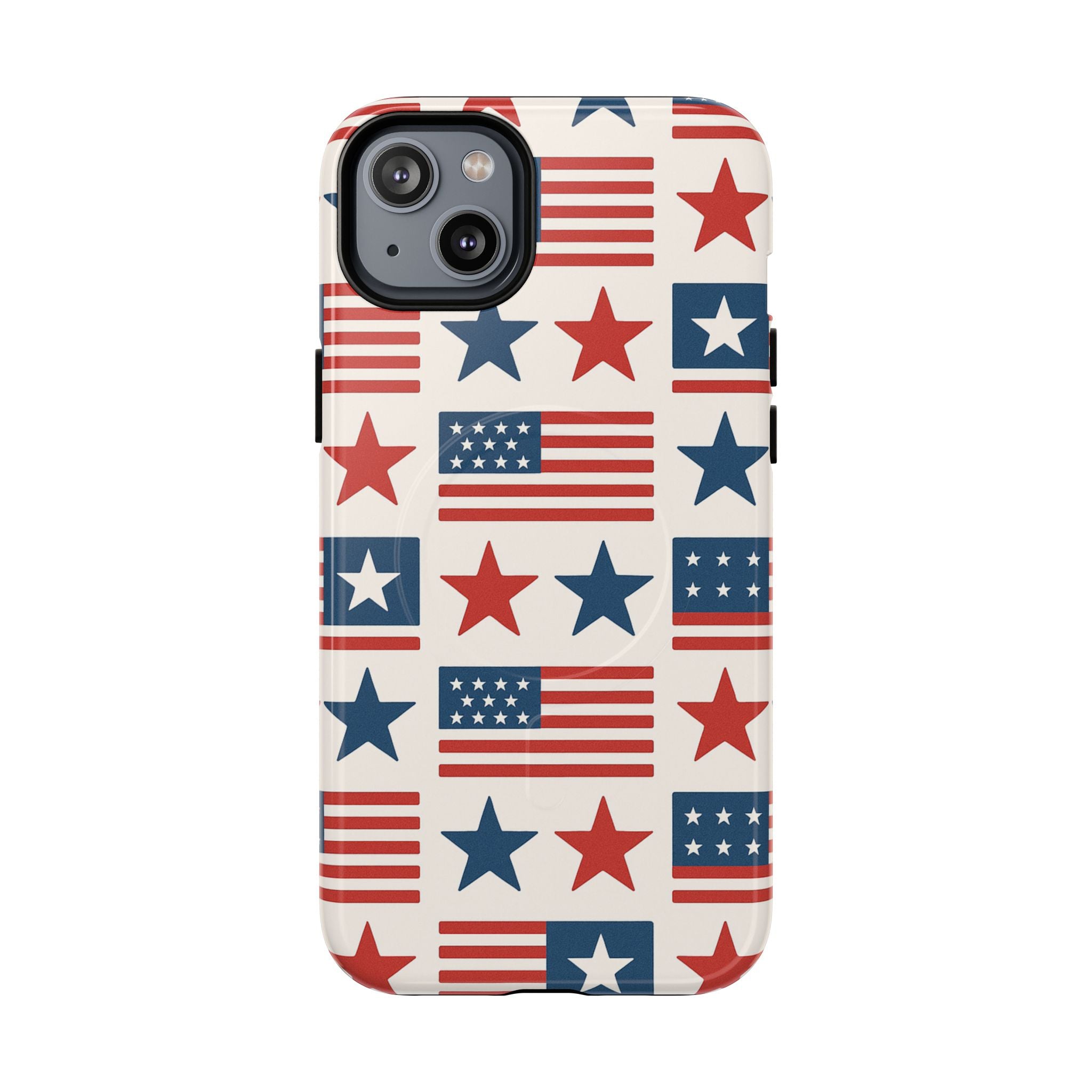 Patriotic American Flag iPhone Case | MagSafe - iPhone 14 Plus / Glossy - Shamo's